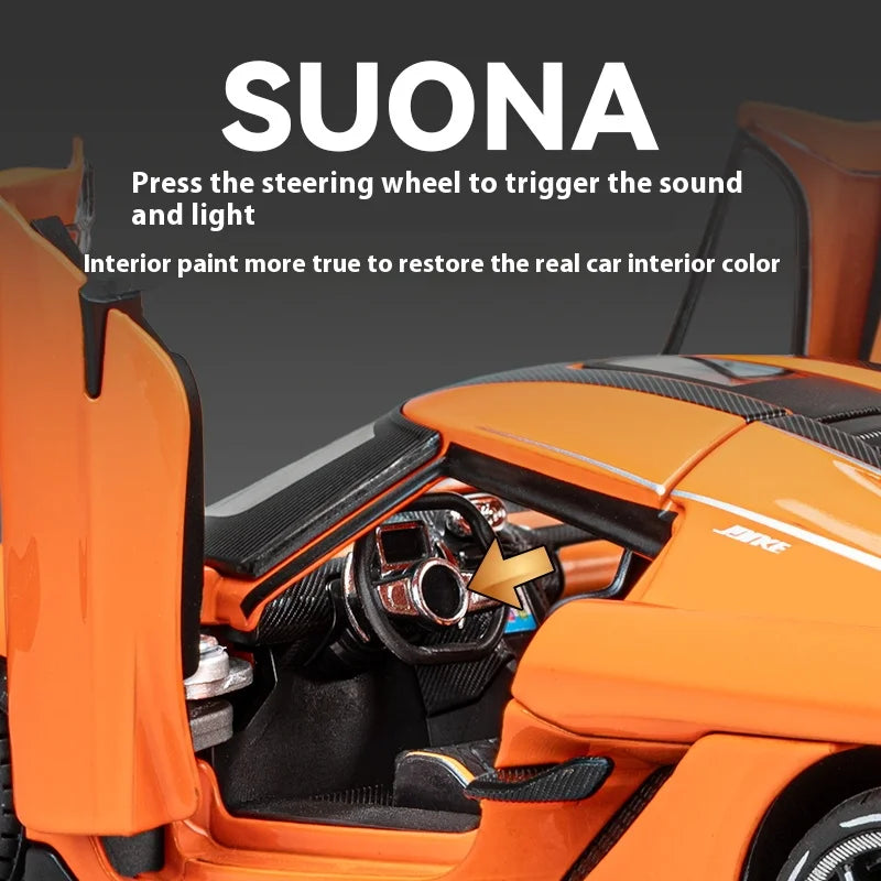 Simulation 1:24 Jesko Car Model Alloy Car Model Sports Car Children's Toy Car Collection Ornaments Boy Birthday Gifts