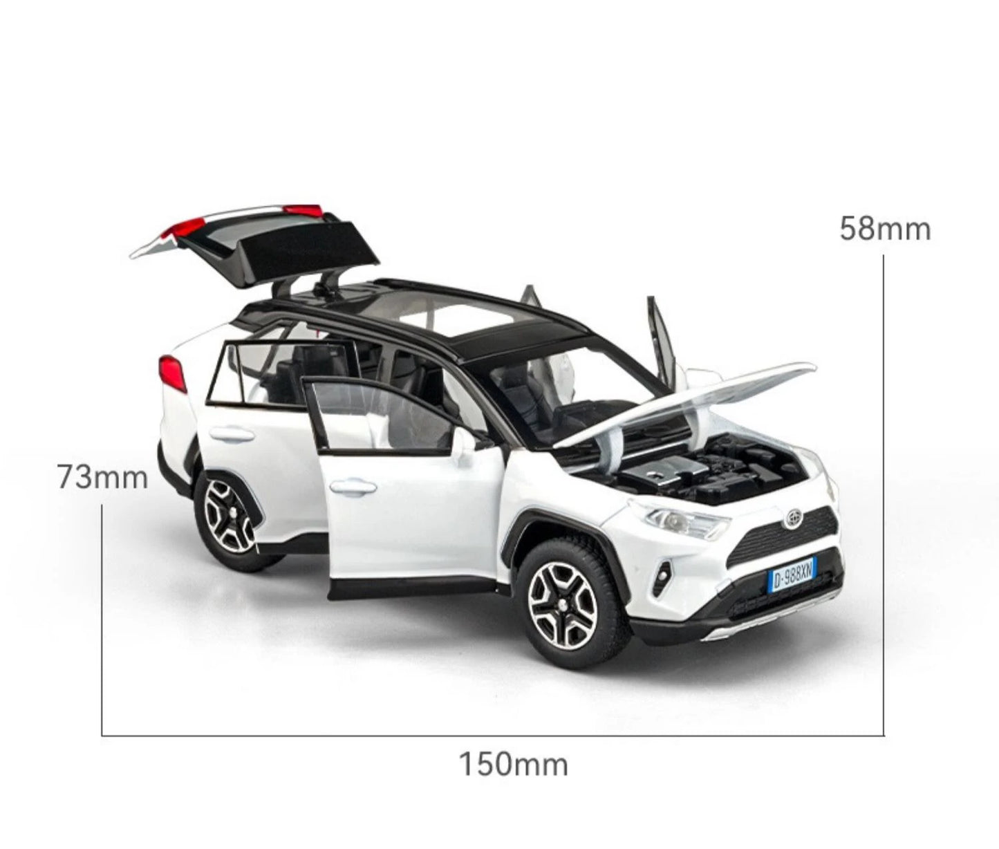 1:32 RAV4 SUV 2023 Alloy Model Car Toy Diecasts Metal Casting Sound anBack d Light Pull Car Toys For Children Vehicle
