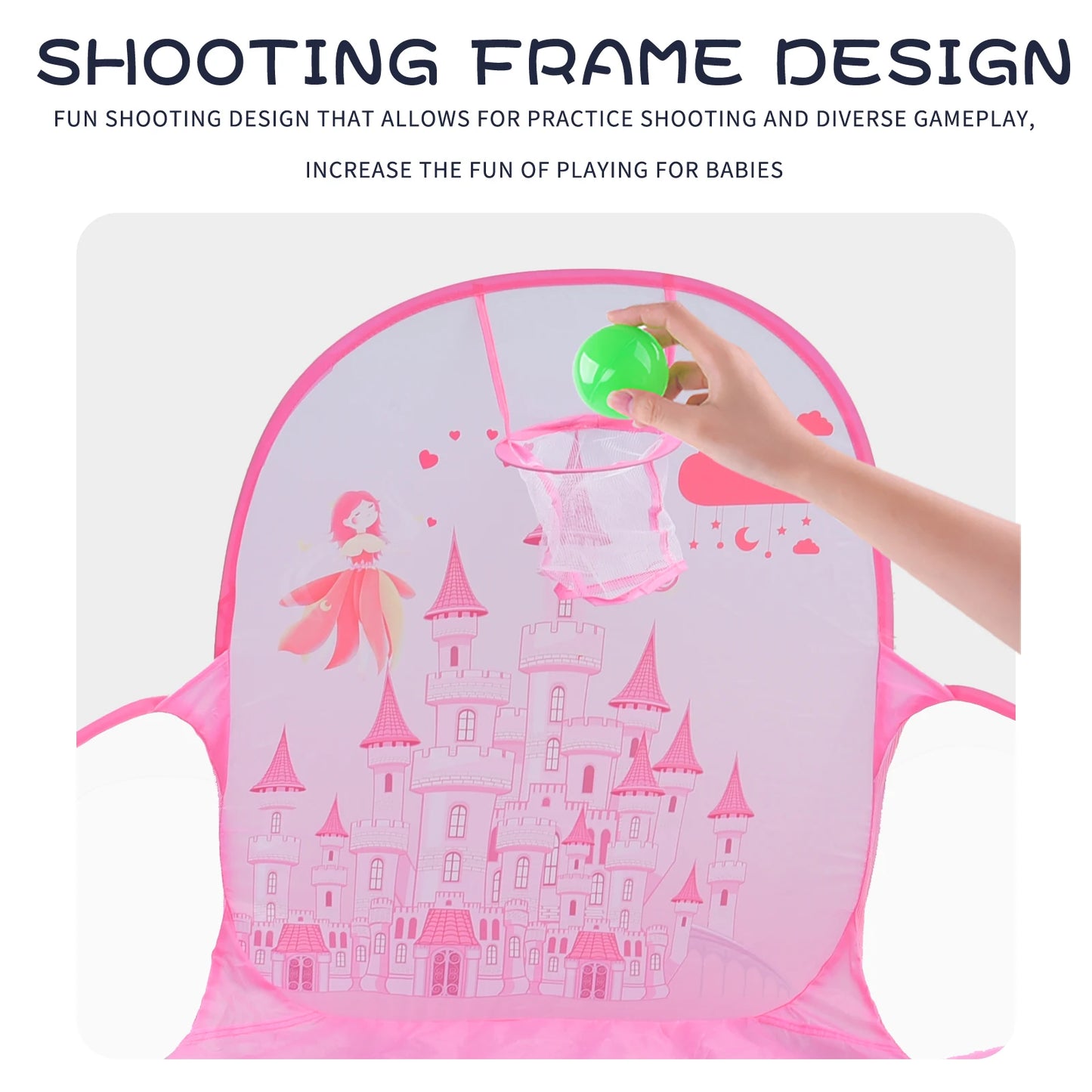 Children's Ball Pool Play House Children's Toy tent Folding girls Pink Princess Castle Children's room Decorated ball pool toys