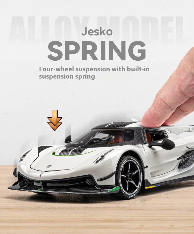 Simulation 1:24 Jesko Car Model Alloy Car Model Sports Car Children's Toy Car Collection Ornaments Boy Birthday Gifts