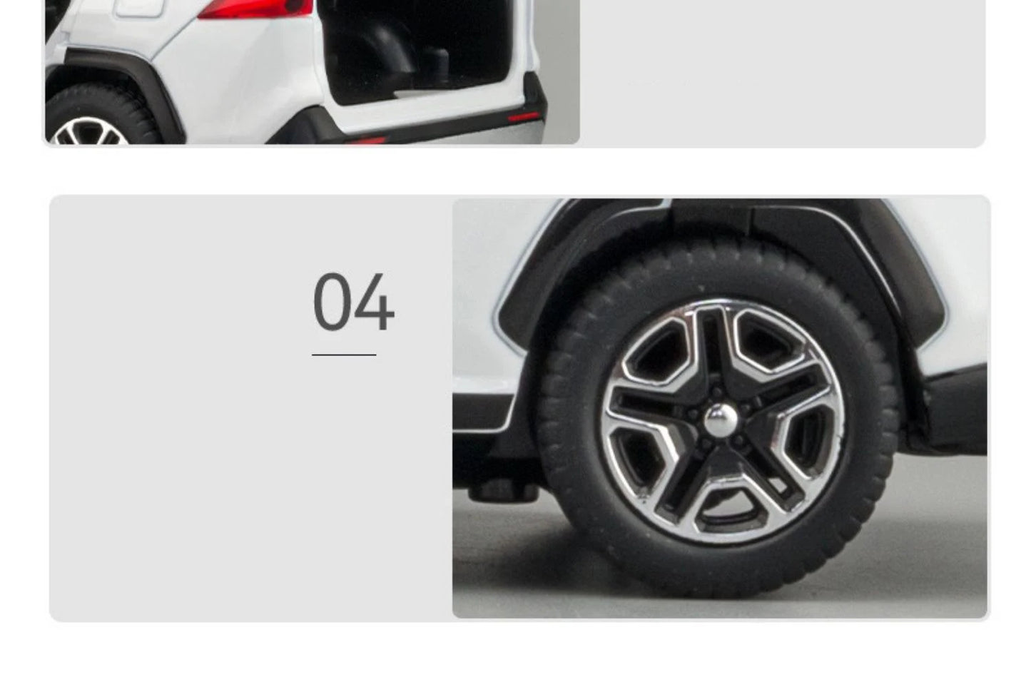 1:32 RAV4 SUV 2023 Alloy Model Car Toy Diecasts Metal Casting Sound anBack d Light Pull Car Toys For Children Vehicle