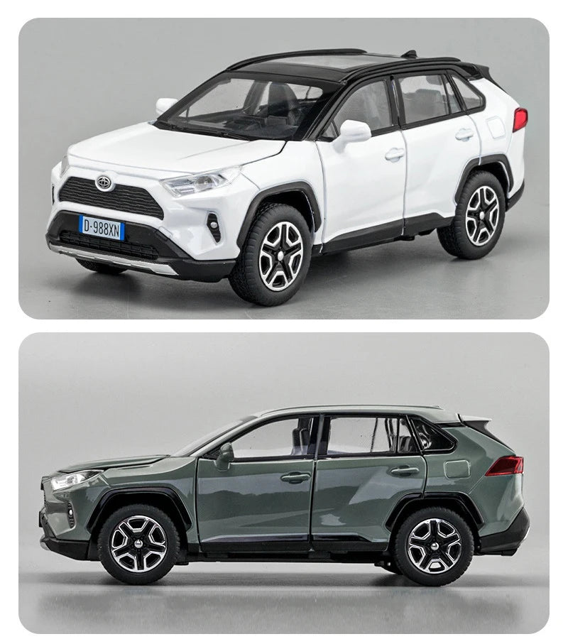 1:32 RAV4 SUV 2023 Alloy Model Car Toy Diecasts Metal Casting Sound anBack d Light Pull Car Toys For Children Vehicle
