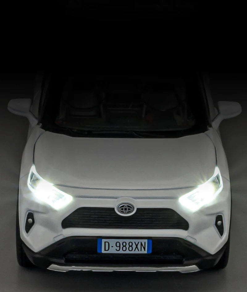 1:32 RAV4 SUV 2023 Alloy Model Car Toy Diecasts Metal Casting Sound anBack d Light Pull Car Toys For Children Vehicle